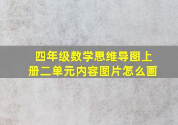 四年级数学思维导图上册二单元内容图片怎么画