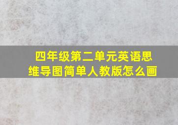 四年级第二单元英语思维导图简单人教版怎么画