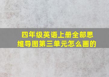 四年级英语上册全部思维导图第三单元怎么画的