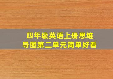 四年级英语上册思维导图第二单元简单好看