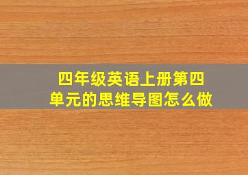 四年级英语上册第四单元的思维导图怎么做