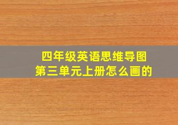 四年级英语思维导图第三单元上册怎么画的