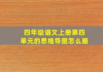 四年级语文上册第四单元的思维导图怎么画