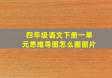 四年级语文下册一单元思维导图怎么画图片