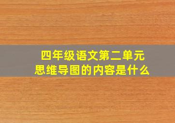 四年级语文第二单元思维导图的内容是什么