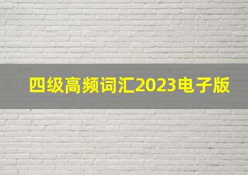 四级高频词汇2023电子版