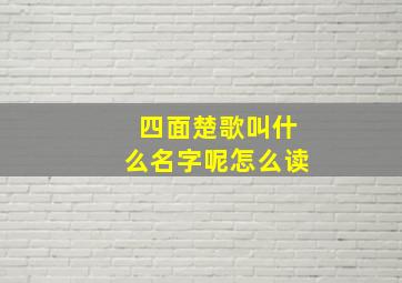 四面楚歌叫什么名字呢怎么读