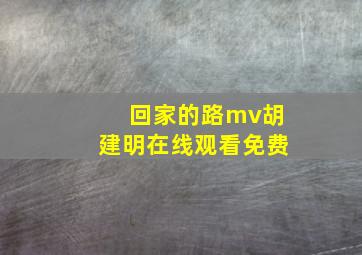 回家的路mv胡建明在线观看免费