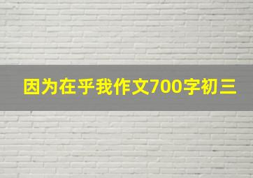 因为在乎我作文700字初三