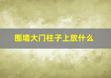 围墙大门柱子上放什么