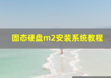 固态硬盘m2安装系统教程