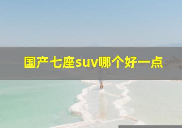 国产七座suv哪个好一点