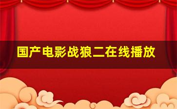 国产电影战狼二在线播放