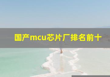 国产mcu芯片厂排名前十