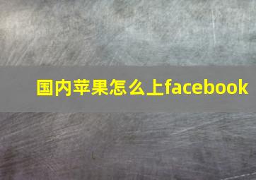 国内苹果怎么上facebook