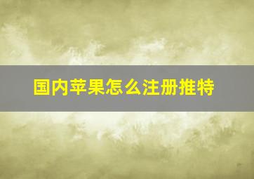 国内苹果怎么注册推特