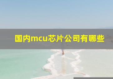 国内mcu芯片公司有哪些