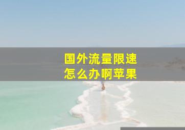 国外流量限速怎么办啊苹果