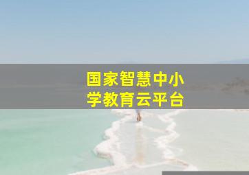 国家智慧中小学教育云平台