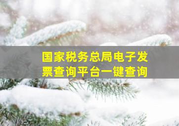 国家税务总局电子发票查询平台一键查询