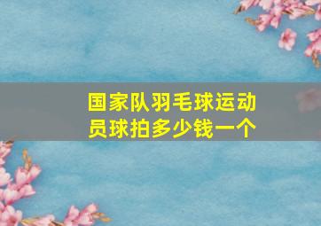 国家队羽毛球运动员球拍多少钱一个