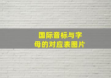 国际音标与字母的对应表图片