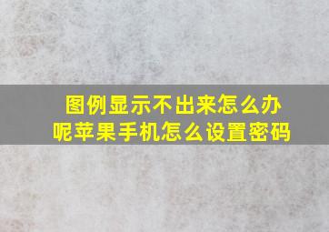 图例显示不出来怎么办呢苹果手机怎么设置密码