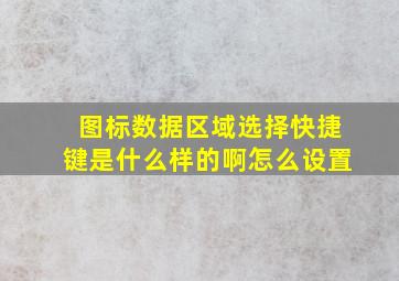 图标数据区域选择快捷键是什么样的啊怎么设置