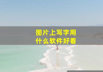 图片上写字用什么软件好看