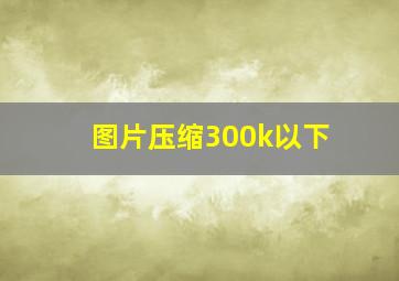 图片压缩300k以下