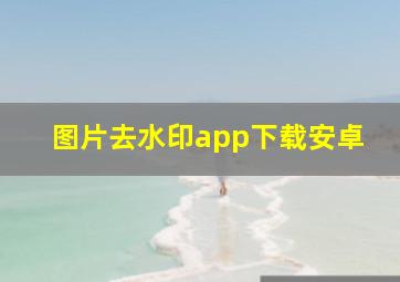 图片去水印app下载安卓