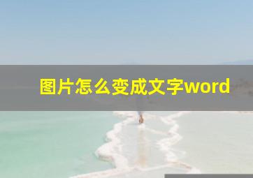 图片怎么变成文字word