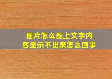 图片怎么配上文字内容显示不出来怎么回事