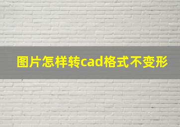 图片怎样转cad格式不变形