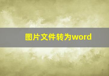 图片文件转为word