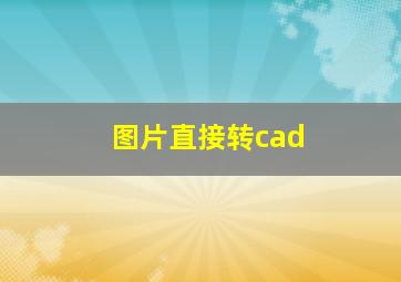 图片直接转cad