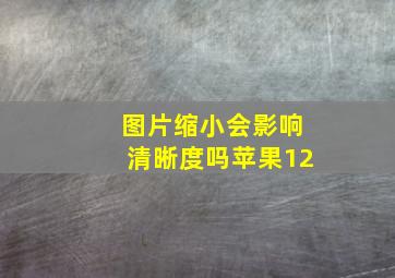 图片缩小会影响清晰度吗苹果12