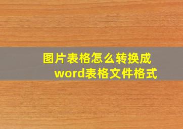 图片表格怎么转换成word表格文件格式