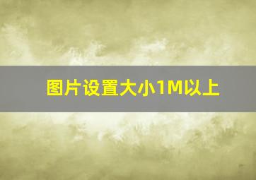 图片设置大小1M以上