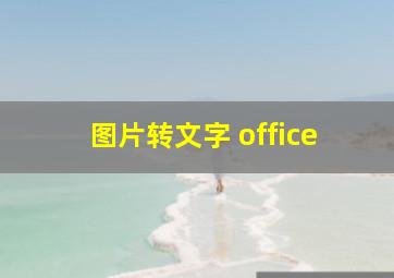 图片转文字 office