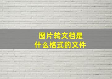 图片转文档是什么格式的文件