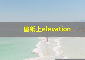 图纸上elevation