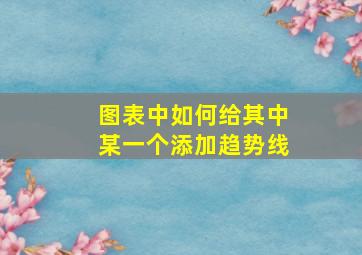 图表中如何给其中某一个添加趋势线