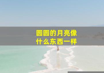 圆圆的月亮像什么东西一样