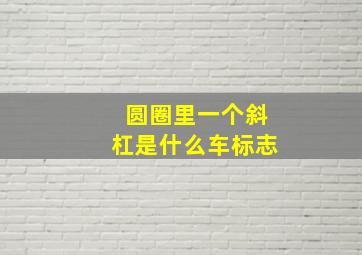 圆圈里一个斜杠是什么车标志