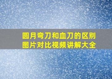 圆月弯刀和血刀的区别图片对比视频讲解大全