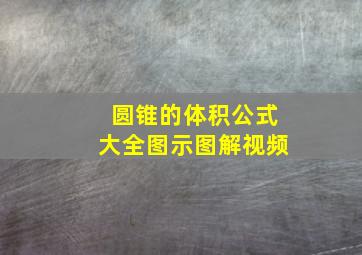 圆锥的体积公式大全图示图解视频