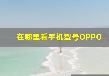 在哪里看手机型号OPPO