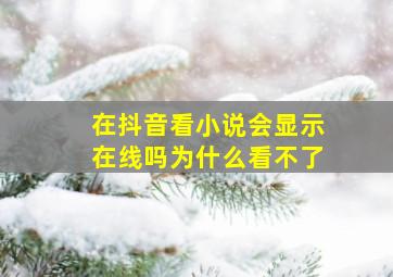 在抖音看小说会显示在线吗为什么看不了