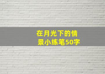 在月光下的情景小练笔50字